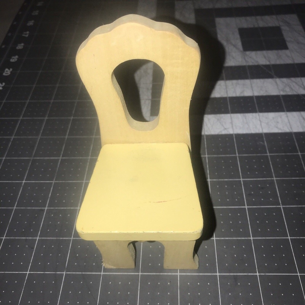 Kidkraft Play‎ Doll House Kitchen Chair Yellow Wood sturdy